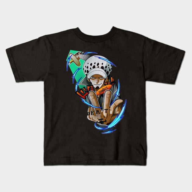 trafalgar law Kids T-Shirt by Stephanie Francoeur Art